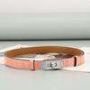 Women's Adjustable Genuine Leather Alligator Pattern Belt