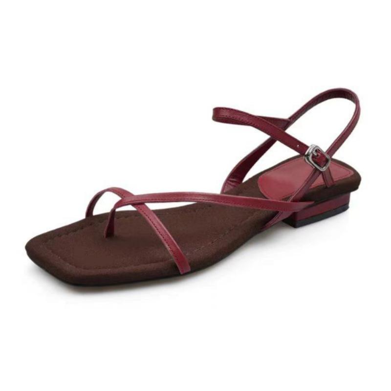 

Fashion Rome Style Women Shoes 2025 Fashion Casual Women Sandals Shoes Low Heels Open Toe Flat Sandals Outside Concise Sandalias 36
