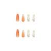 Artificial Nails European and American Long Ballet Nails Gradient Orange Love Fake Nails Wearable Manicure Patches