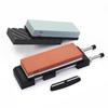 KEBMCHN Knife Sharpening Stone Stainless Steel Precise Surface and Finishing with Angle Fixing Ideal for Home Use Double-Sided #400 #1000 #3000 #8000