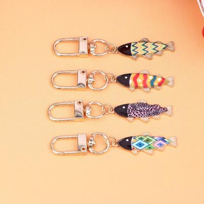 9 Stück Cartoon-Fisch-Schlüsselanhänger-Set Niedliche Legierung Metall-Tier-Schlüsselringe Mit Karabinerhaken Multifunktionaler Taschenanhänger Dekor Ideales Geschenk
