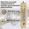 Wall-Mounted Temperature Gauge Digit Temperature Monitor Measuring Tool Wooden Thermometer  Outdoor