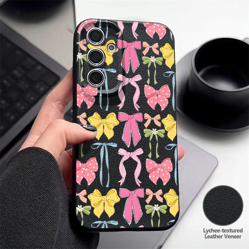 Bowknots Print Phone Case For Samsung A18 A57 A37 A17 A56 A36 A26 A16 A55 A35 A25 A15 A54 S21 FE S22 S23 S24 Plus S25 S26 Ultra Silicone Cover