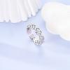 Original 925 Silver Ring Sparking Infinite Love Entwined Rings for Women Girls Jewelry Birthday Anniversary Engagement Gifts