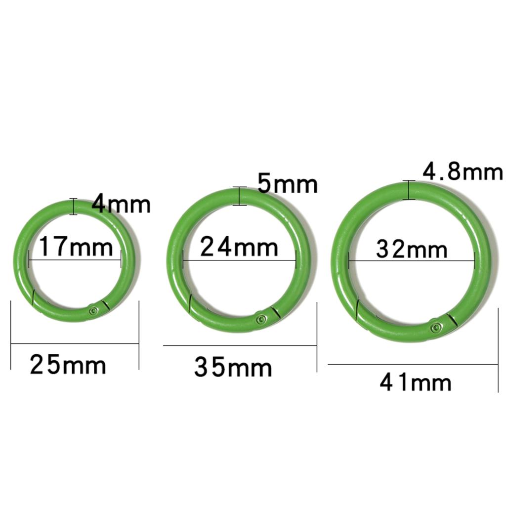 5/10pcs Anneaux O Colorés Attaches à Ressort Porte-clés Rond en Alliage Boucle à Ressort Ouvrable Crochet Pour Connecteur DIY Accessoires de Bijoux