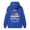 Ducati Felpa Corse MotoGP Racing, Unisex Oversize Streetwear Pullover con Stampa Completa Logo Sponsor