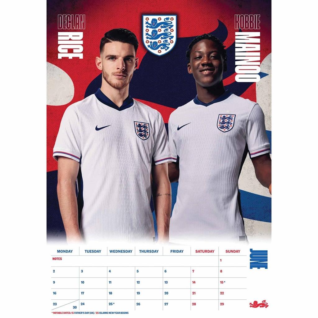 England FA Calendar A3 2025