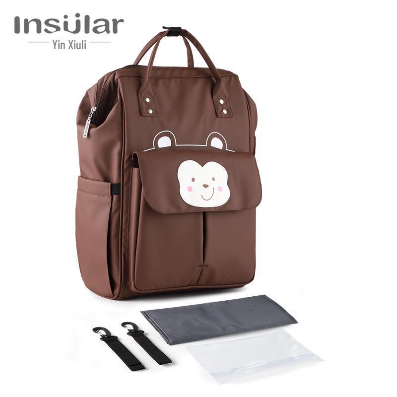 Waterproof Cartoon Mommy Backpack: Multifunctional, Portable, Large-Capacity for Mom & Baby Outings