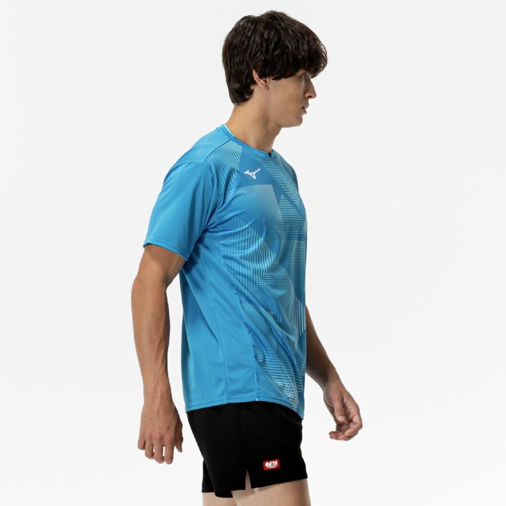 Table Tennis Game Short JTTA Diva Size 82JAC001 Shirt, Sleeve, Certified, Moisture-Wicking, Quick-Drying, Unisex, Blue, M,