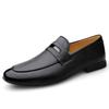 Fashion Italian Men Handmade Casual Leather Loafer Flat Designer Genuine Leather Shoes Luxury Comfy Antiskid Soft Bottom Business Shoes