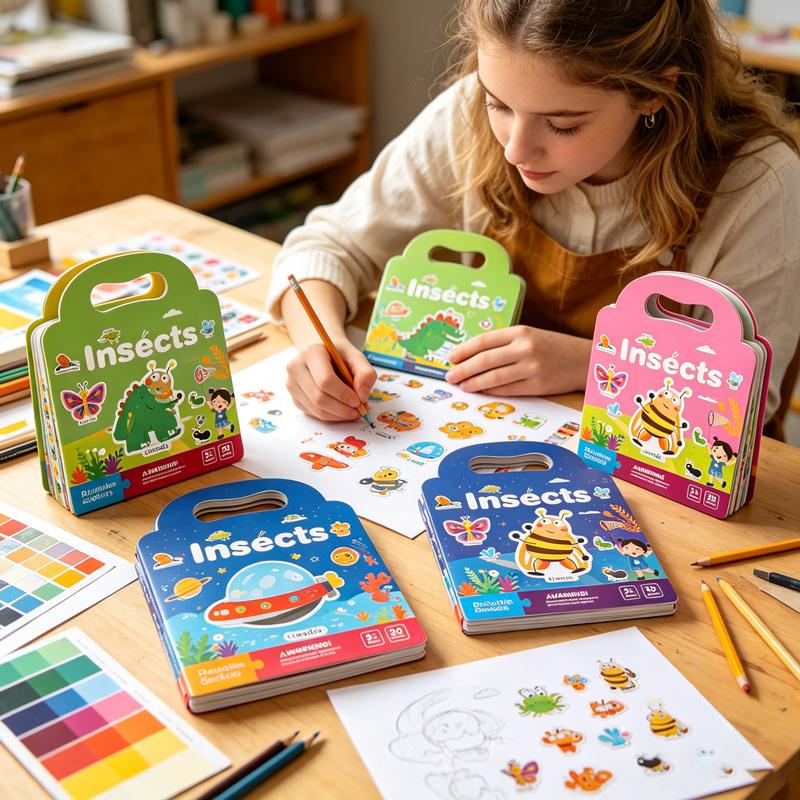 Reusable Quiet Sticker Book,Early Educational Scene Sticker Book,Enlightenment Cognitive Puzzle Book Toddlers Focus Training