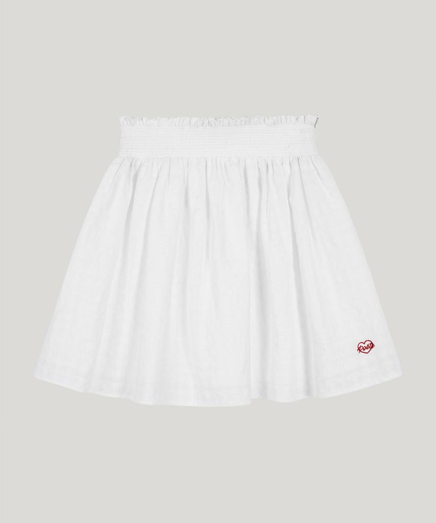 Poeteuseoul Check Texture Flare Skirt_Ivory
