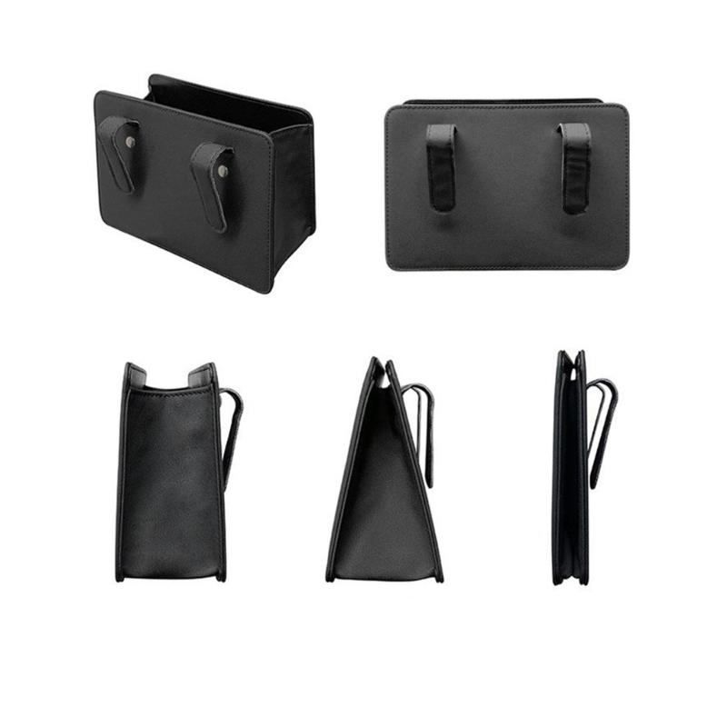 Leather Automotive Trash Can Dust Bin With Leakproof And Easy Clean Features For Car Cabin Organization Quick Install
