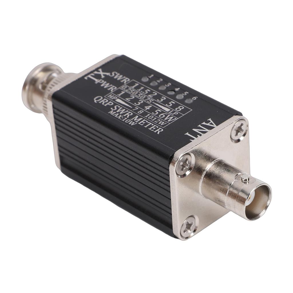 10W SWR Meter with 6 LED Indicators 1 30MHz Frequency Standing Wave Ratio Meter BNC Interface