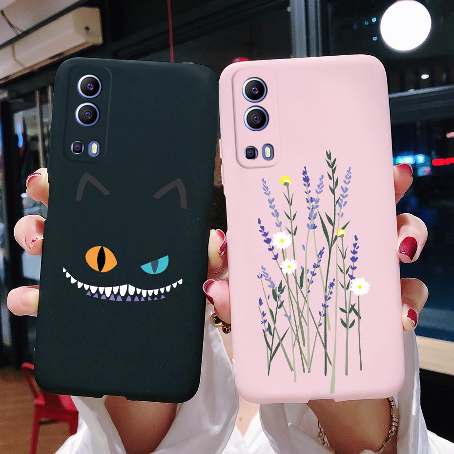 For vivo Y72 5G Case Soft TPU Silicone Cute Cartoon Shell Phone Back Cover for vivo Y72 5G V2041 Case Fundas Coque Etui Bumper
