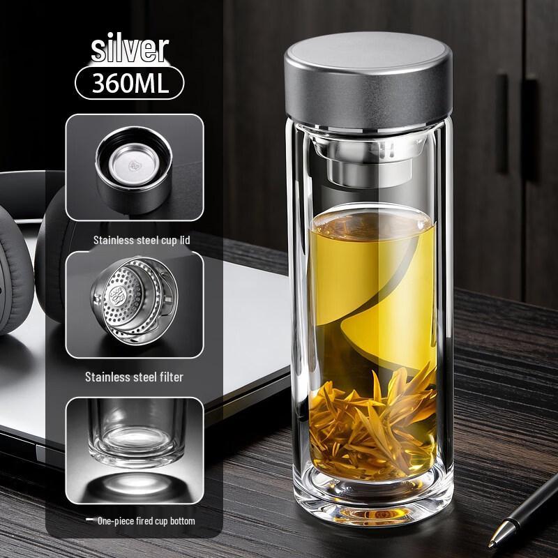 Shangqi High-Temperature Double-Layer Glass Tea Cup