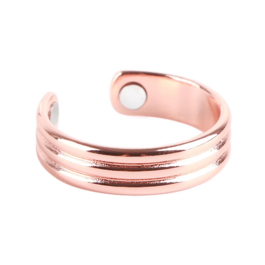 Rose Gold Adjustable Fatigue Joint Soreness Relief Ring Metal Adjustable Magnetic Healing Ring