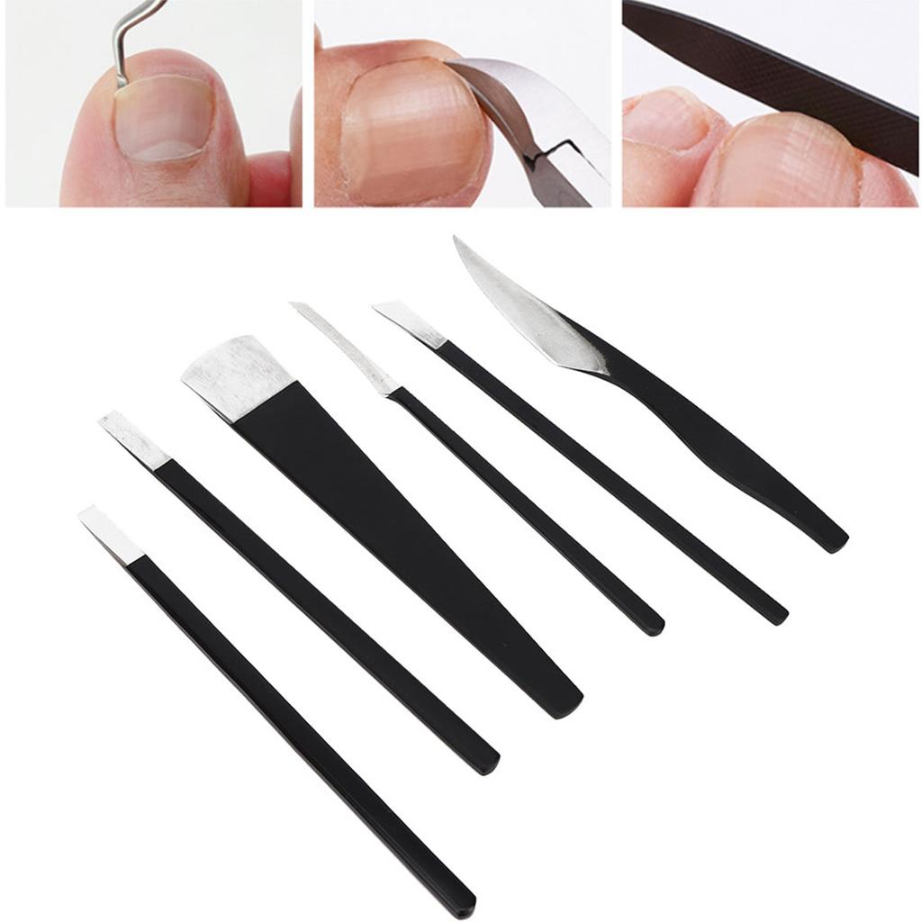 6pcs / set Pedicure Knife Kit Stainless Steel Toenail Clipper Set with Storage Box(6pcs Storage Box )