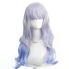 Blue Grey Graded Fluffy Curly Hair High Temperature Resistant Fiber Synthetic Wig Valentine's Day Christmas Anime Party Cosplay