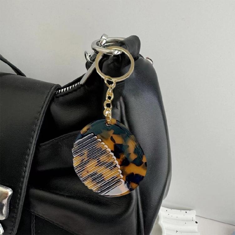 Aesthetic Keychains Purse Handbag Backpack Bag Pendant Charms Hair Comb Keychains Charms Car Keyring for Women Girls