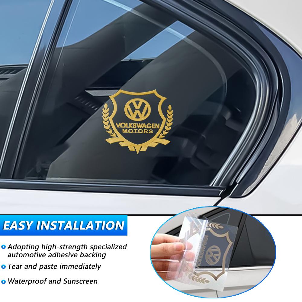 Volkswagen Nickel Metal Sticker Car Body Window Trunk Decor Decal for VW GTI Scirocco CC Touareg Passat Polo Touran Caddy Tiguan
