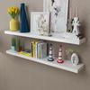 Day and Night - Day and Night Floating Wall Shelves 2 Pcs White MDF for Books/DVD