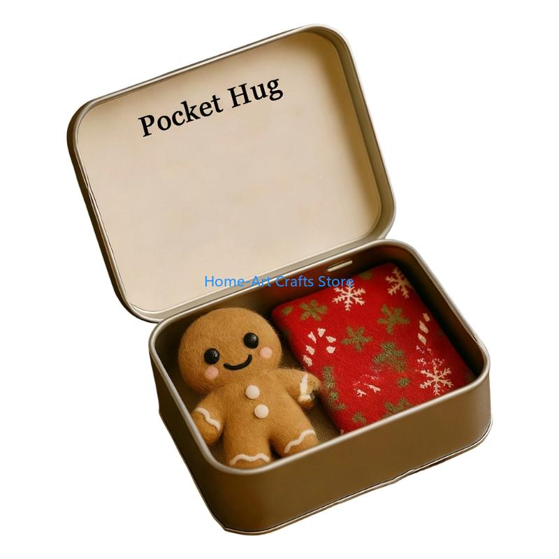 Y3NA Christmas Fabric Pocket Hug Decorative Gift Bag For Festival Home Holiday Party Decorations Seasonal Ornament