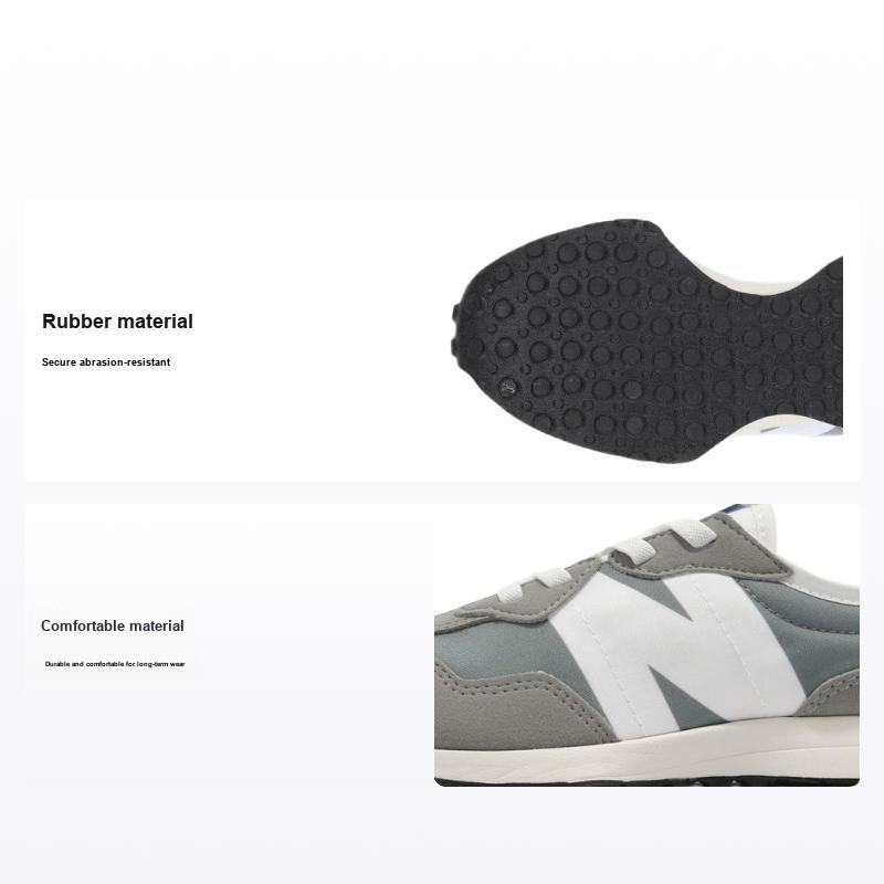 New Balance 327 Bungee Lace Little Kid Cement Grey Детские кроссовки Белые PH327LAB 31