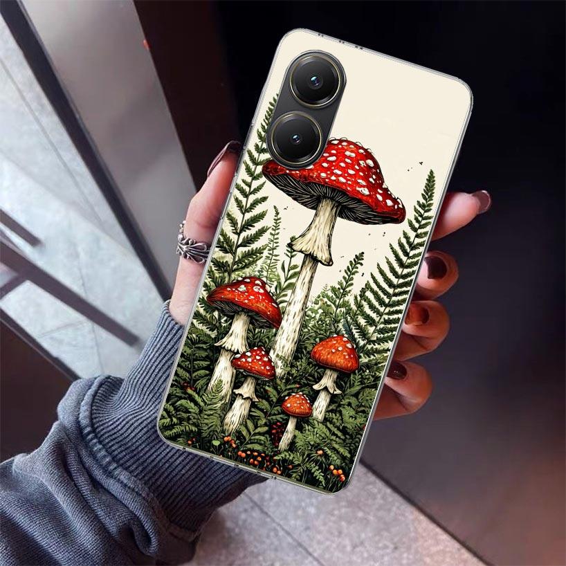 

Colorful Mushroom Phone Case For Xiaomi Poco X5 X6 X7 Pro F7 Ultra M7 Redmi 15C 15 13C 13 12C 12 10 10C 10A 9 9C 9T 9A Cover Poc Xiaomi Poco X6