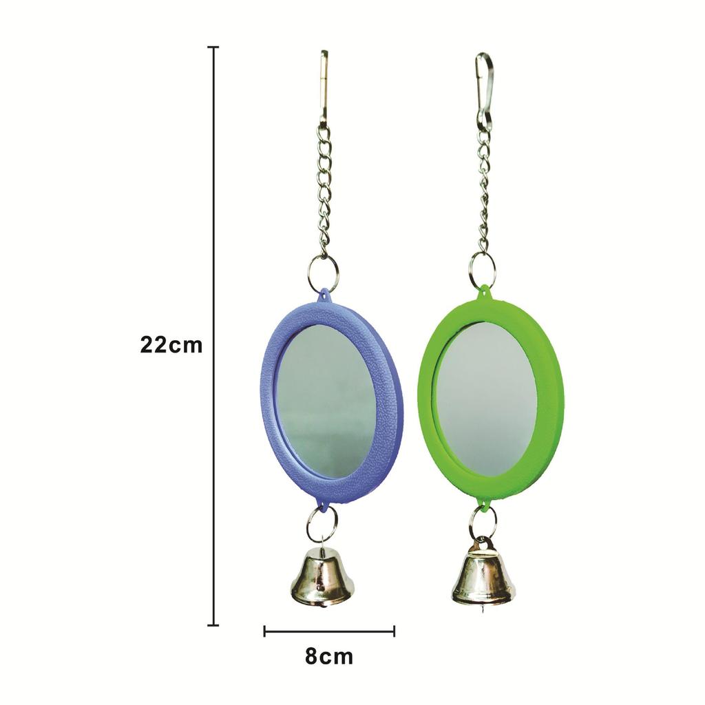 Parrot Toys Bird Toys Mirror: Round Bird Mirror