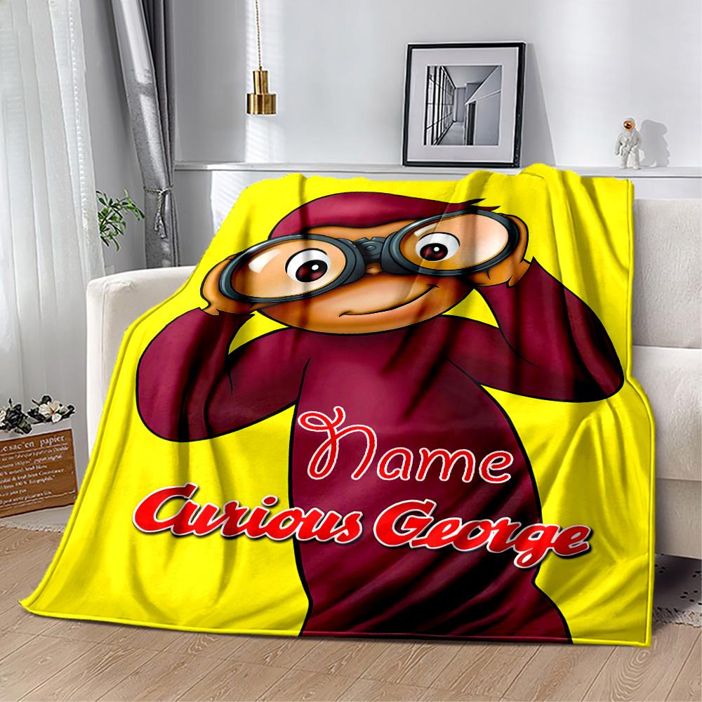 Curious George Adventure Blanket Soft & Cozy Suitable for Office Chair Office Sofa Four Seasons Universal Modern