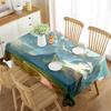 Berg en Rivier Impressie Schilderij Tafelkleed Rechthoekige Tafelhoes voor Koffietafel Eetkamer Keuken Woonkamer Decoratie