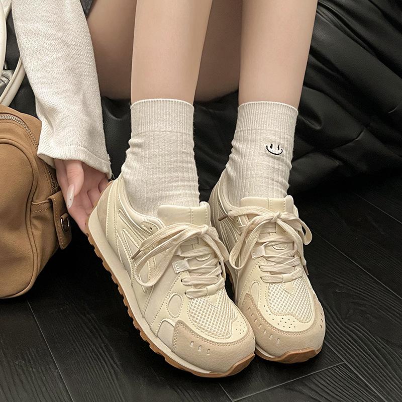 Niche Retro Mesh Breathable Forrest Gump Shoes Women's 2025 Autumn and Winter New Versatile Single Shoes Show Small Sports Shoes
