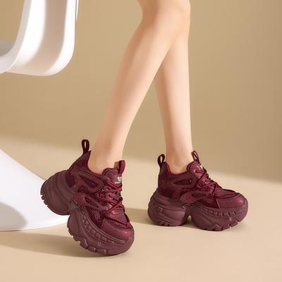 Dad's Shoes 2026 Spring New Style Sponge Cake Versatile Interior Height Increasing Women's Shoes