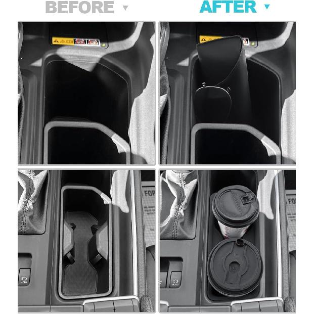 CDEFG 2PCS For 2024 2025 2026 Toyota Grand Highlander Center Console Organizer Middle Console Storage Cup Holders For 2025 2026 Toyota Grand