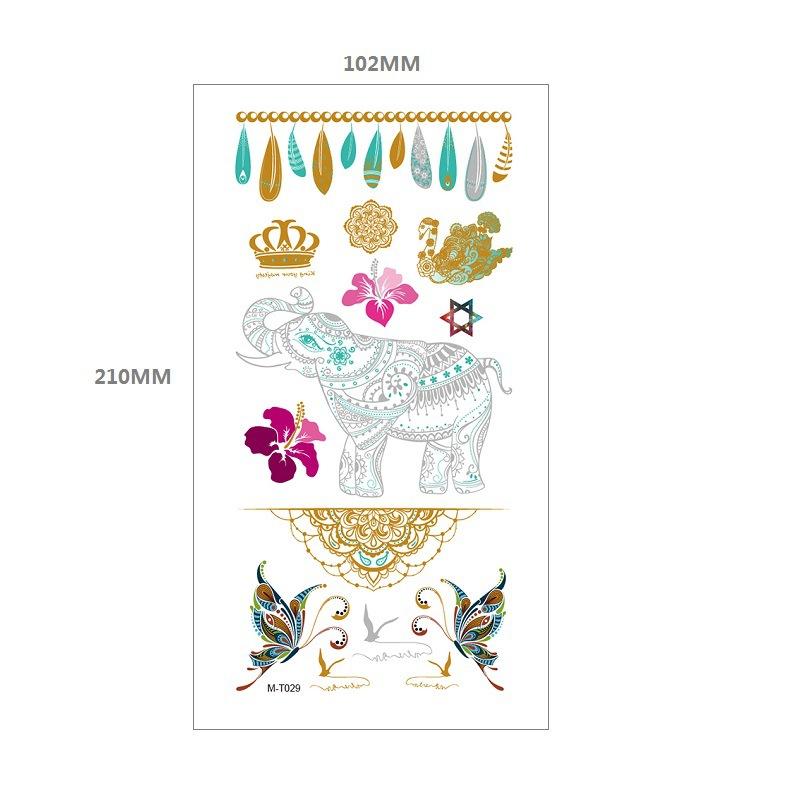 Bronzing Tattoo Sticker Water Transfer Mt Metal Waterproof Tattoo Sticker Party Party Amazon Wind Tattoo