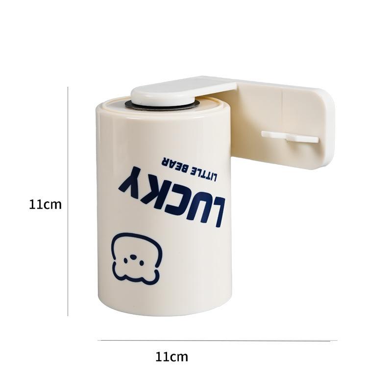 Magnetic Wall-Mounted Toothbrush Rack Toothbrush Holder No Punching Upside Down Brushing Cup Plastic Mouthwash Cup Tooth Set