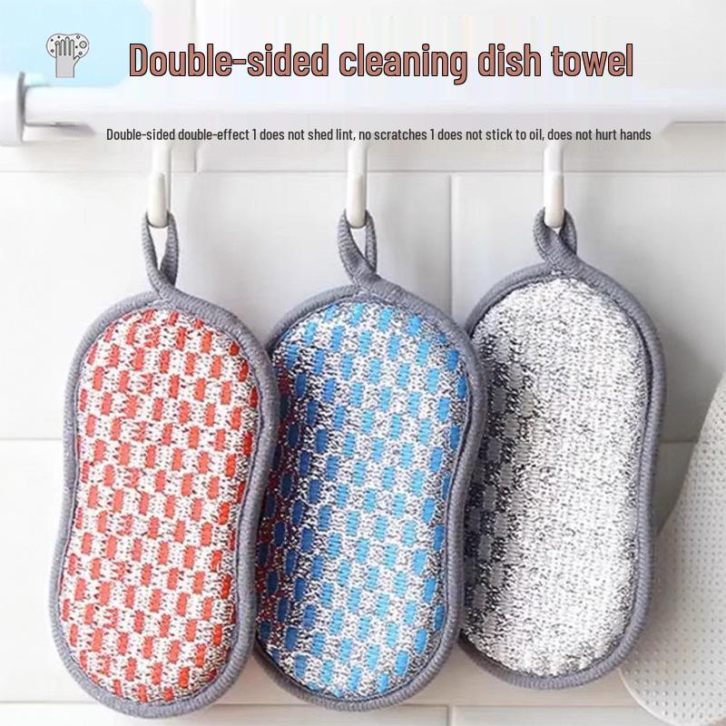 Non-Scratch Double-Sided Kitchen Sponge and Scouring Pad