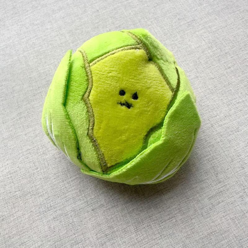 Junchu Plush Squeaky Cabbage Dog Toys, 2-Pack