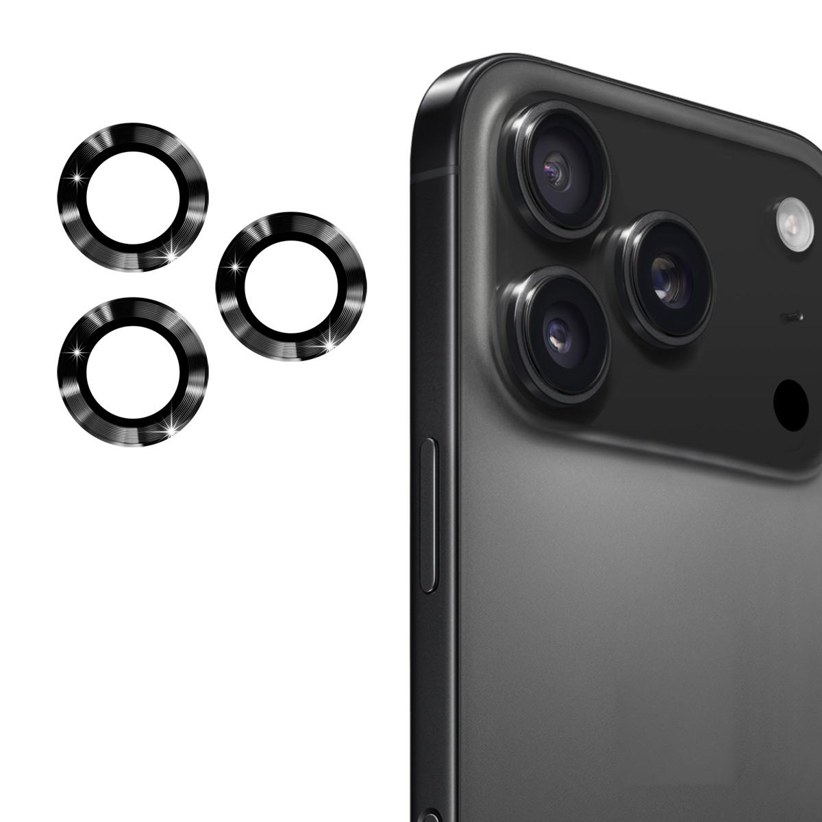 Для iPhone 17 Pro Max/iPhone 17 Pro Защитная пленка на объектив камеры ENKAY Hat-Prince Металлическое кольцо Пленка на объектив A
