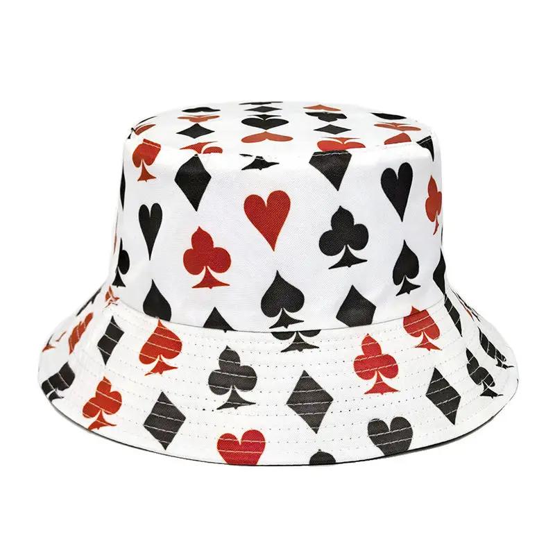 

LDSLYJR Four Seasons Polyester Cartoon Bucket Hat Fisherman Hat Outdoor Travel Cap Hats for Men and Women 272 чорний