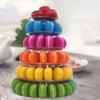 Portable Box Cupcake Display Rack Holder  PVC Macaron Tower Stand Macaroon Display Cake Stand Birthday Party Wedding Decoration