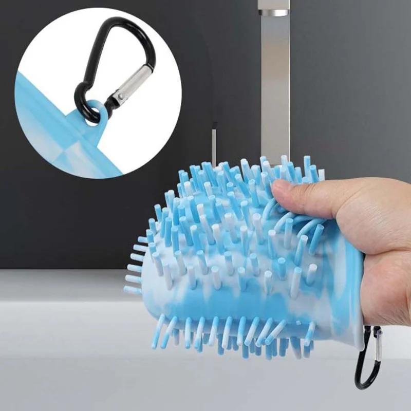 Dog Paw Cleaner Cup Soft Pet Dog Foot Cleaning Washer Brush Cup Portable Pet Foot Washer Paw Clean Brush Foot Cleaning Bucket