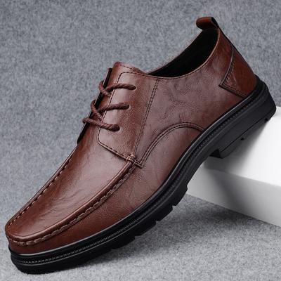 High Quality New for Men Business Shoes Luxury Brand Lace-Up Men Casual Shoes 2024 Genuine Leather Classic Men Shoes for Wedding