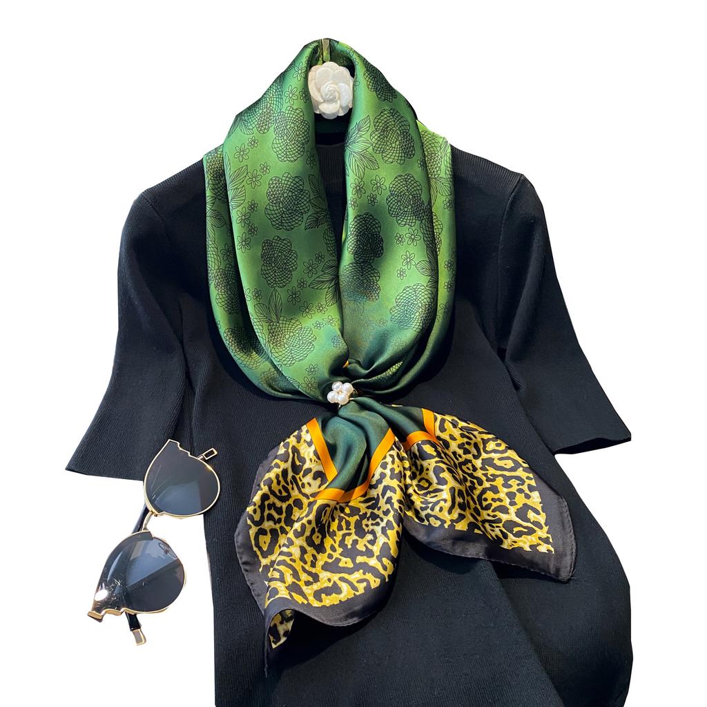 Hochwertige, luxuriöse Seidenschals, Stirnband, Schals, Halstuch für Damen, Ketten-Seidenschal, dekorativer Schal für Damen