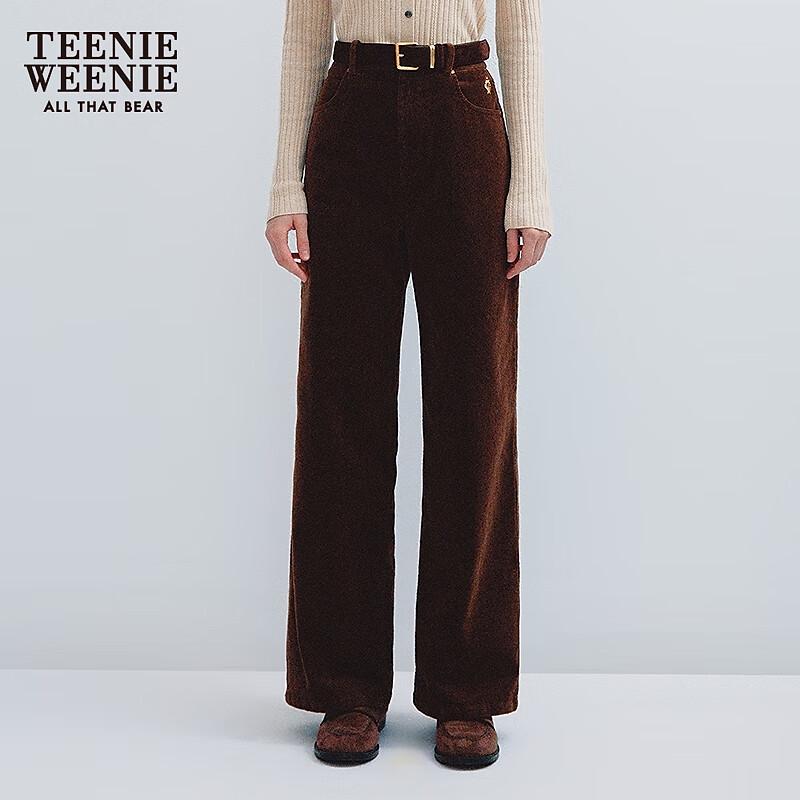 Teenie Weenie Women's Corduroy High-Waist Straight Pants