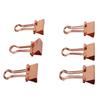 Clips Metal Hollow Long Tail Small Paper Clamps for Documents Tickets  Gold 12pcs