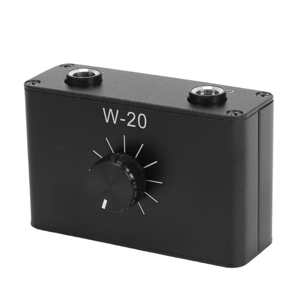 Line Volume Control Attenuator 1 4 Inch 6.35mm Volume Control Attenuator Knob with Aluminum Alloy Case for Microphones