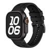 Metal Head Silicone Band for Apple Watch Ultra 3 49mm 46mm 42mm 45mm 44mm 40mm Rubber Strap for Iwatch Series 11 10 9 8 7 6 5 SE