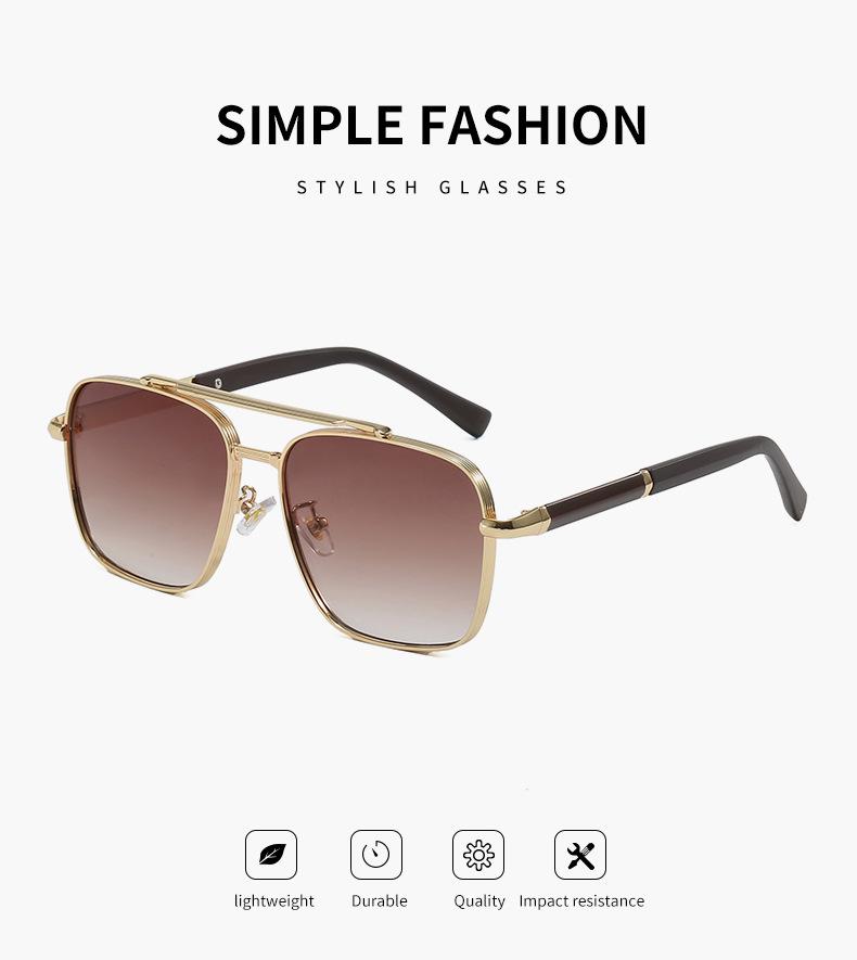 New Men's Fashion Square Frame Driving Sunglasses